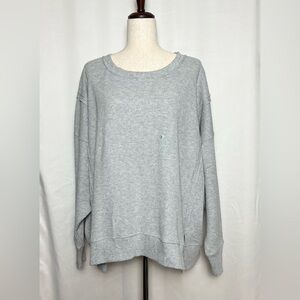 American Eagle Women’s Oversized Big Hug Waffle Crew Neck Sweatshirt Size M